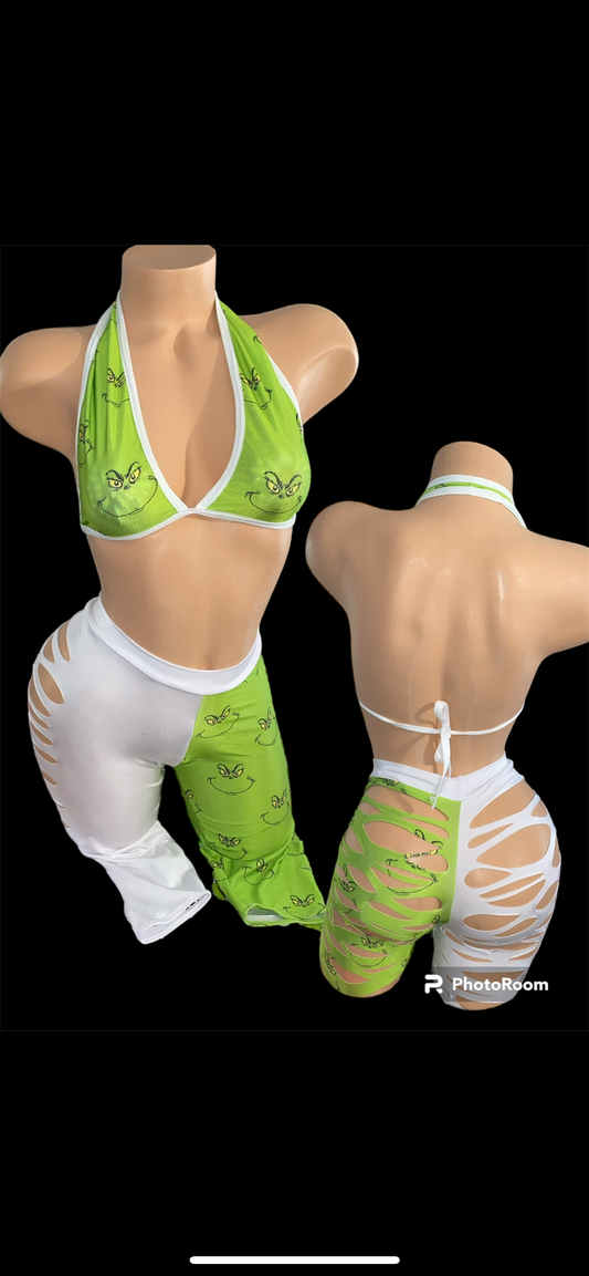 Grinch Shorts Set